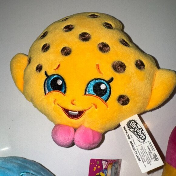 LOT of 3 Shopkins Plushies Toaster, Lipstick and Cookie Tags - Picture 4 of 8